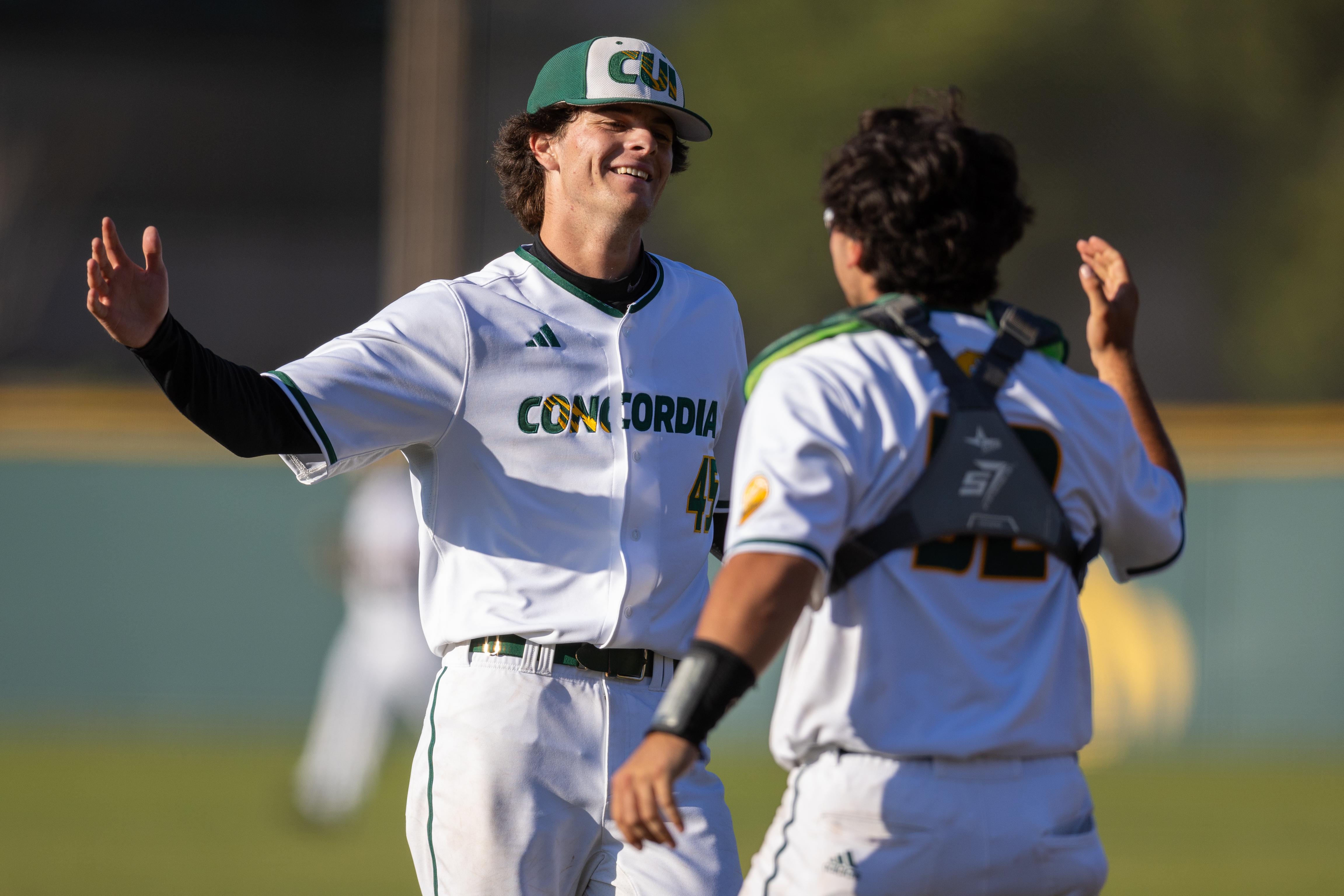 Conor Meehan #45 (pitcher), Owen Gott #52 (catcher)